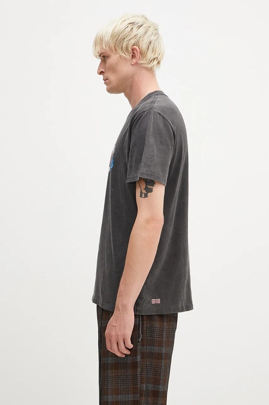 Bavlnené tričko KSUBI Graff Rose Kash MPF24TE024 sivá AW24