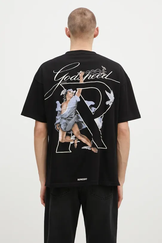 Represent cotton t-shirt Hermes relaxed black MLM4228.001