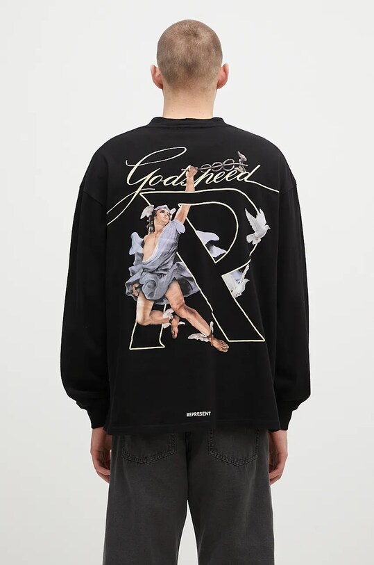 Clothing Represent cotton longsleeve top Hermes Longsleeve MLM4232.001 black