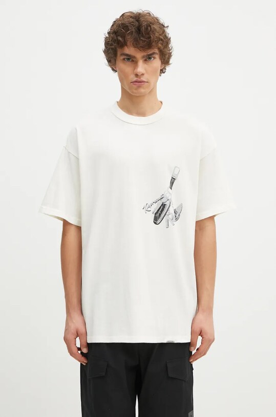 Represent t-shirt in cotone Keys To The Club rilassato beige MLM4236.072