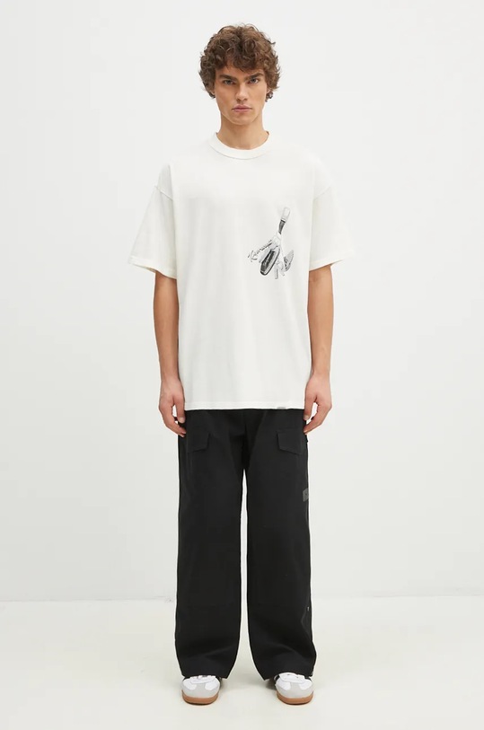 Represent t-shirt in cotone Keys To The Club beige MLM4236.072