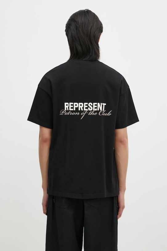 Одежда Хлопковая футболка Represent Patron Of The Club MLM4274.001 чёрный