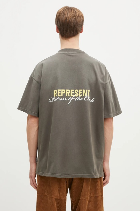 Ρούχα Βαμβακερό μπλουζάκι Represent Patron Of The Club MLM4274.16 πράσινο