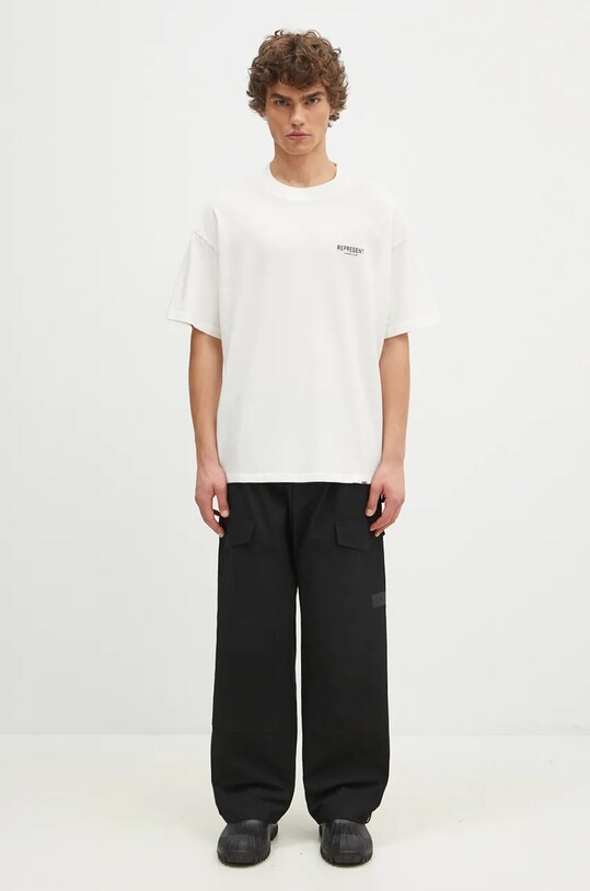 Pamučna majica Represent Represent Owners Club bež OCM41114.072