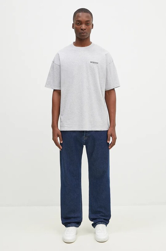 Памучна тениска Represent Represent Owners Club OCM41114.158 сив