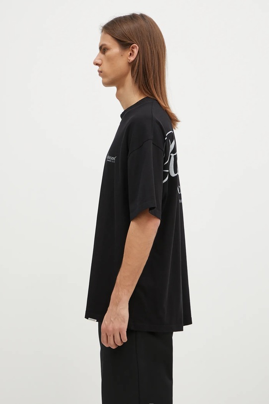 Represent tricou din bumbac Represent Owners Club Script OCM41201.001 negru SS25