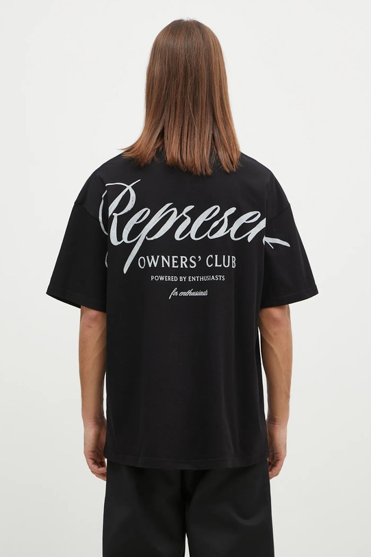 Îmbrăcăminte Represent tricou din bumbac Represent Owners Club Script OCM41201.001 negru