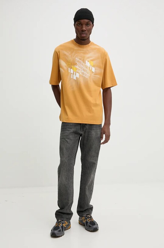 A-COLD-WALL* t-shirt bawełniany Schematic ACWMTS198 żółty AW24