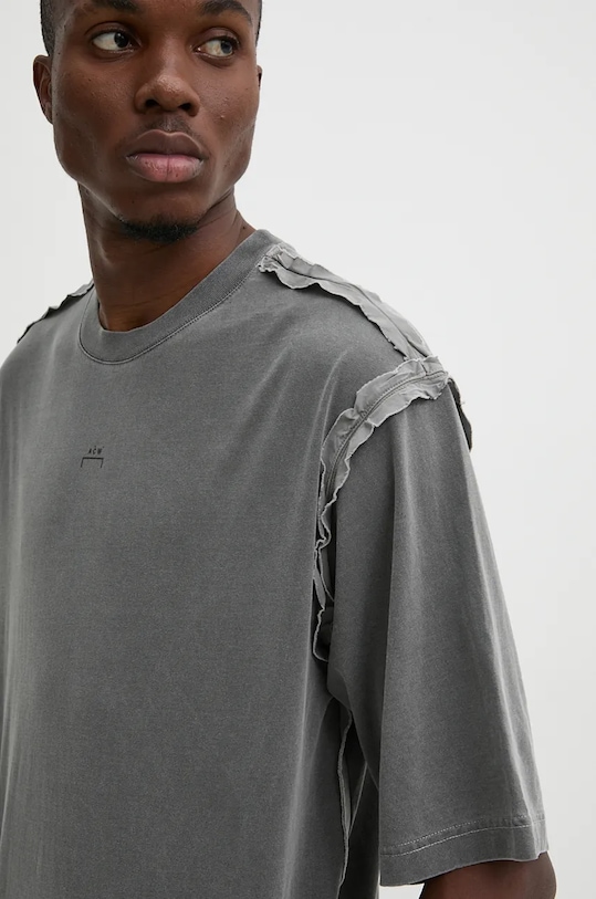 Bavlněné tričko A-COLD-WALL* Facade kulatý šedá ACWMTS195