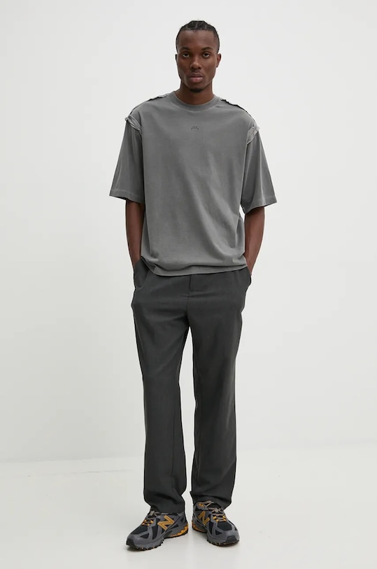 Bavlněné tričko A-COLD-WALL* Facade ACWMTS195 šedá AW24