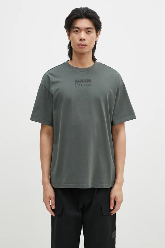 Bavlněné tričko Napapijri S-Premium kulatý zelená NP0A4I6QG1S1