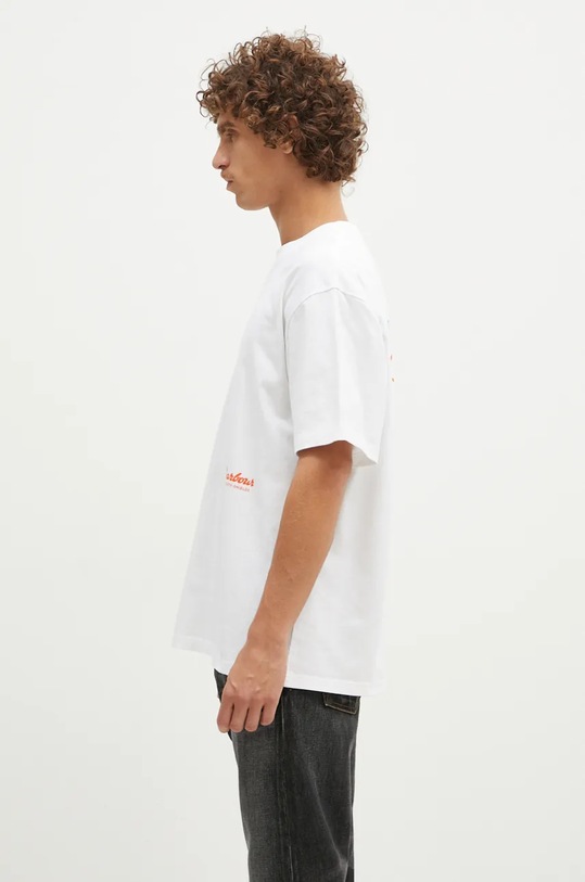 Bavlnené tričko Barbour Bayard OS Graphic MTS1337 biela AW24