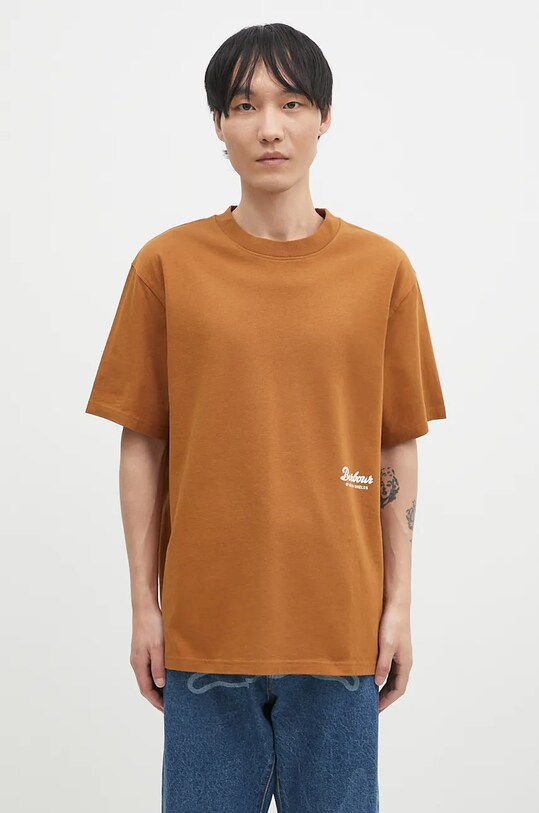 Odzież Barbour t-shirt bawełniany Bayard OS Graphic MTS1337 brązowy