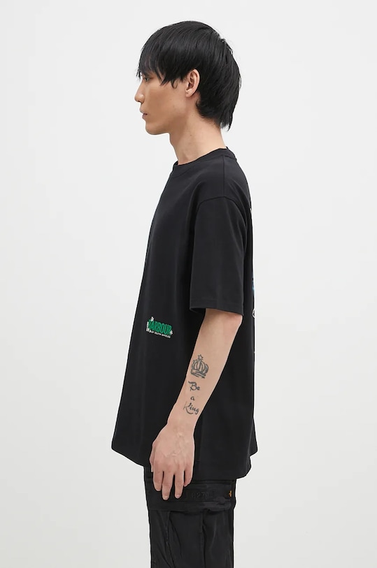 Barbour t-shirt in cotone Leonard OS Graphic MTS1353 nero AW24