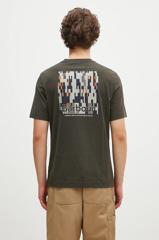 Oblečení Bavlněné tričko Barbour Pitbright Relaxed MTS1351 zelená