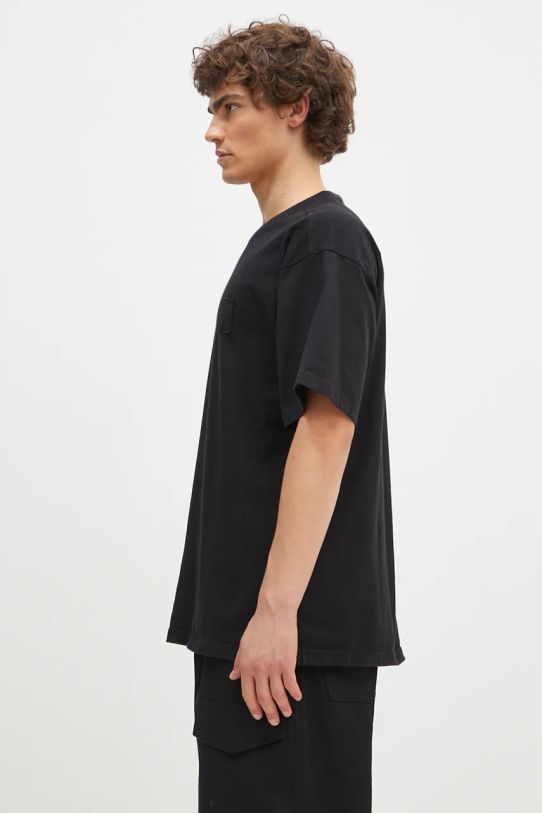 Pamučna majica Norse Projects Simon Loose Organic Heavy Jersey N Patch N01.0667.9999 crna AW24