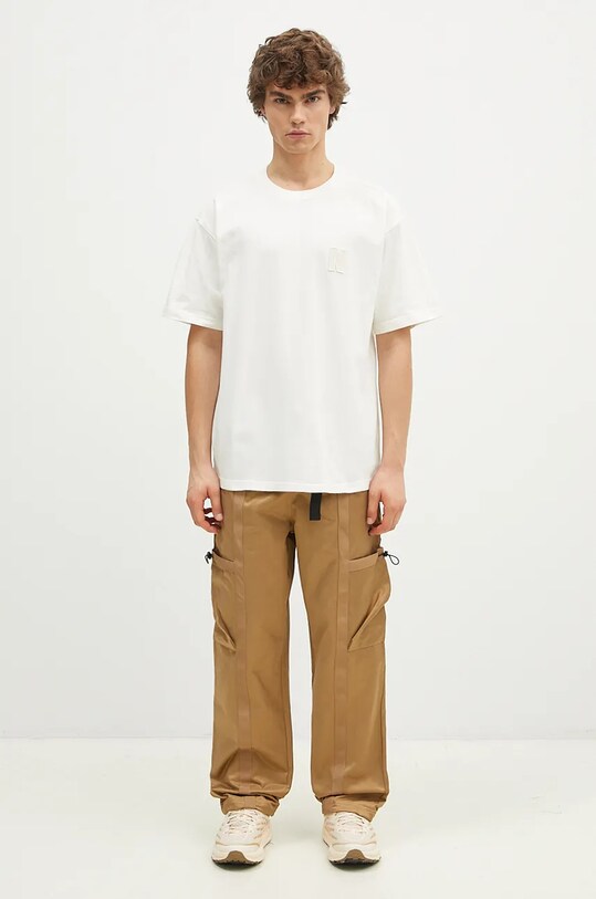 Norse Projects t-shirt bawełniany Simon Loose Organic Heavy Jersey N Patch N01.0667.0957 beżowy