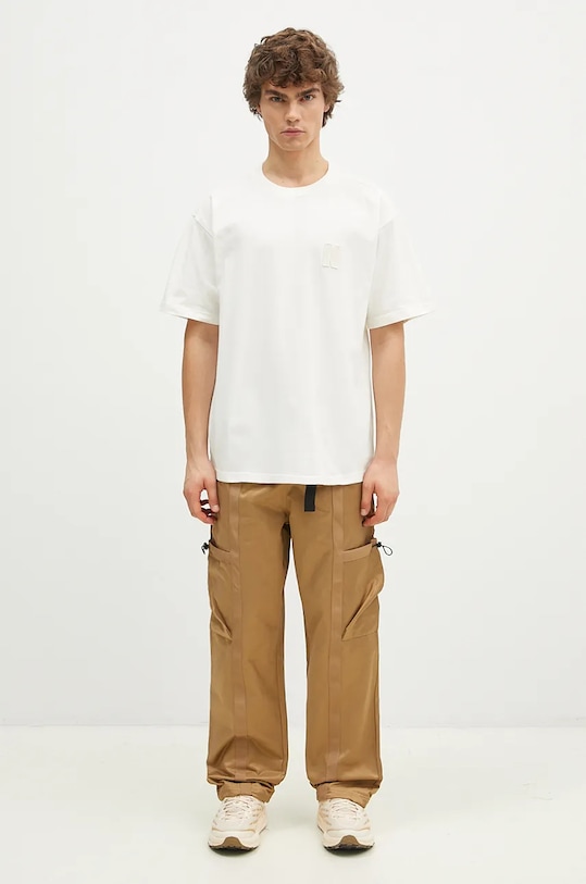 Norse Projects t-shirt bawełniany Simon Loose Organic Heavy Jersey N Patch N01.0667.0957 beżowy
