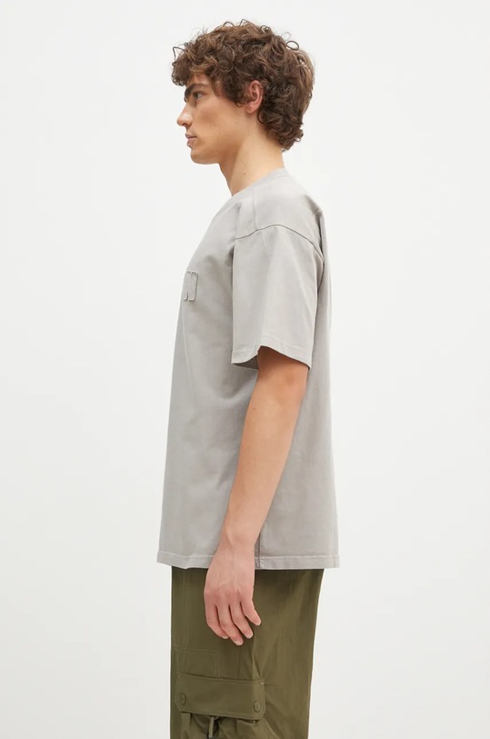 Бавовняна футболка Norse Projects Simon Loose Organic Heavy Jersey N Patch N01.0667.1071 сірий AW24