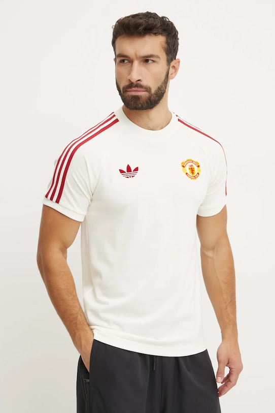 Tričko adidas Originals Manchester United regular béžová IY0045
