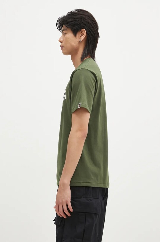 A Bathing Ape cotton t-shirt COLLEGE TEE 1K80110001 green AW24