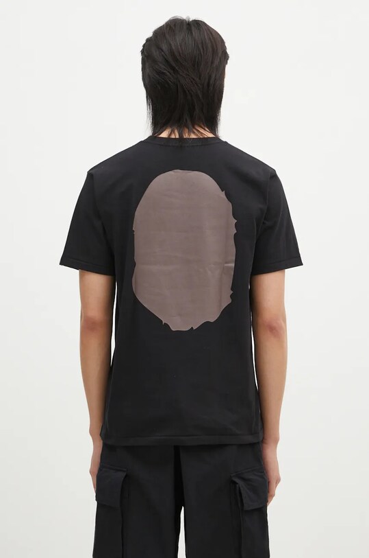 Ρούχα Βαμβακερό μπλουζάκι A Bathing Ape BIG APE HEAD TEE 1K80110002 μαύρο