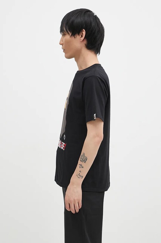Bavlnené tričko A Bathing Ape KATAKANA BY BATHING APE TEE 1K80110026 čierna AW24