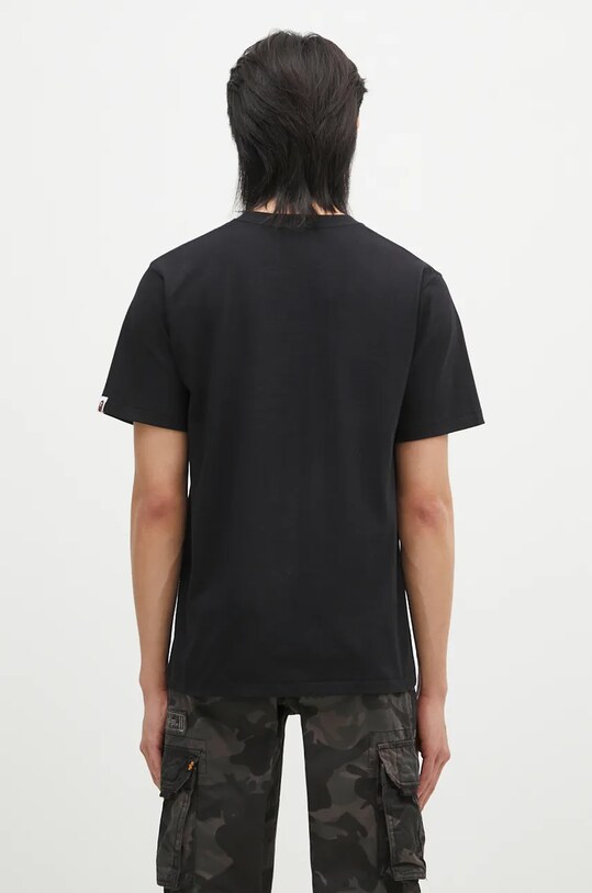 Ρούχα Βαμβακερό μπλουζάκι A Bathing Ape BITMAP SHARK TEE 1K80110040 μαύρο