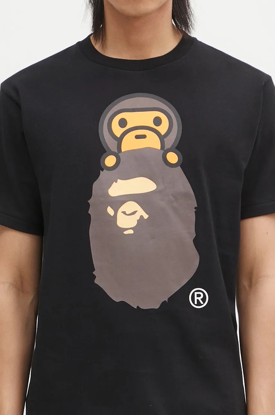 A Bathing Ape cotton t-shirt MILO ON APE HEAD TEE 2K80110002 black