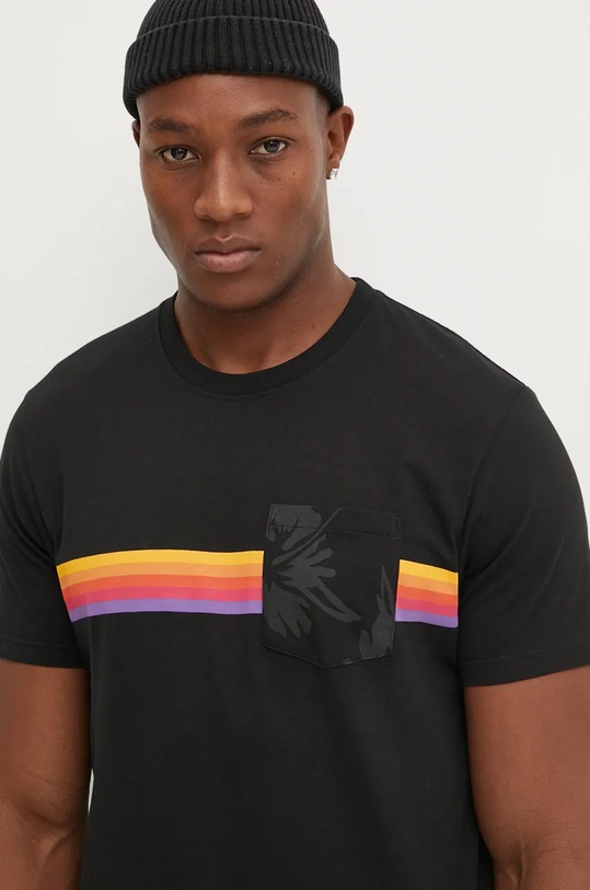 Rip Curl t-shirt in cotone SURF REVIVAL HOFFMAN sovrastampa nero 0J7MTE