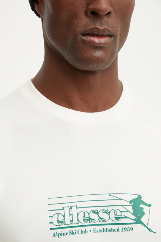 Βαμβακερό μπλουζάκι Ellesse WINTEROS SHX20962 μπεζ