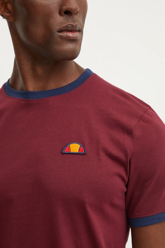 Bavlněné tričko Ellesse FERDORINI SHR12637 burgundské