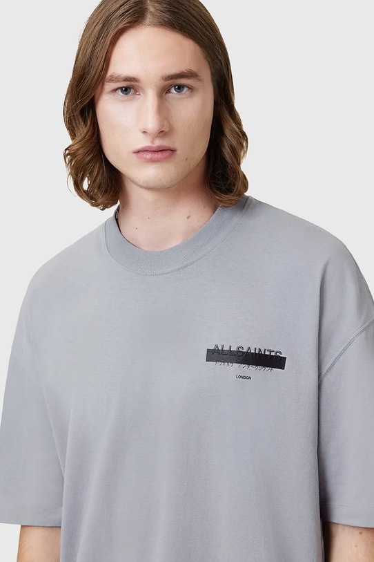 AllSaints tricou din bumbac REDACT SS CREW M002PC gri NC25