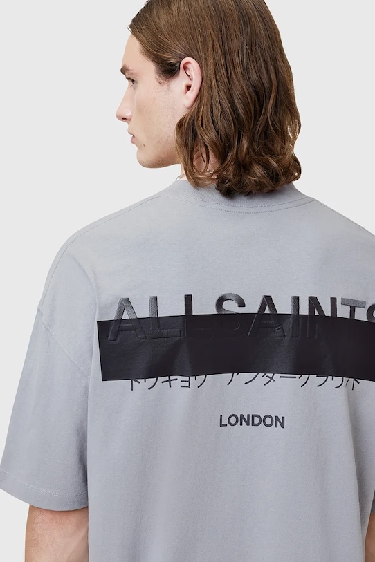 Îmbrăcăminte AllSaints tricou din bumbac REDACT SS CREW M002PC gri