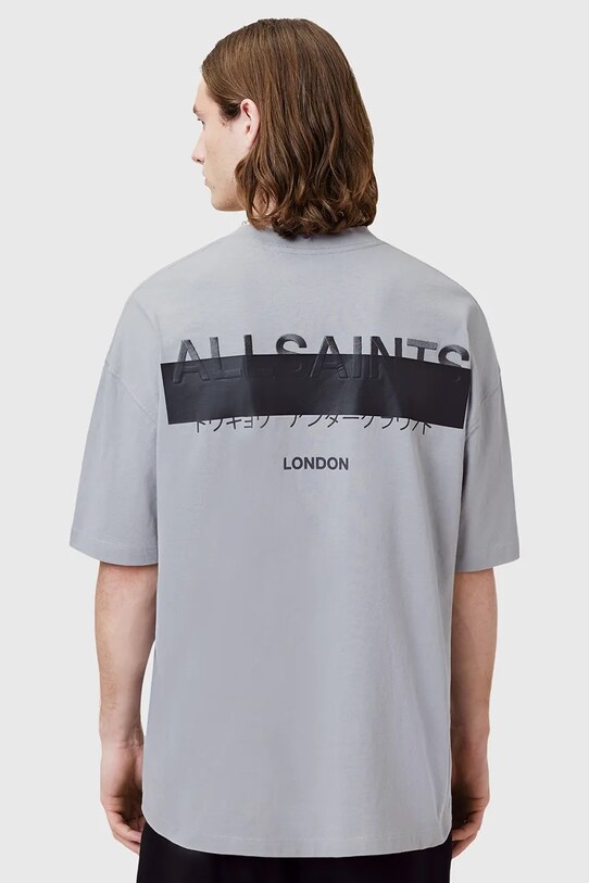 Бавовняна футболка AllSaints REDACT SS CREW сірий M002PC