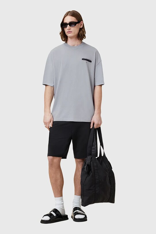 Бавовняна футболка AllSaints REDACT SS CREW M002PC сірий