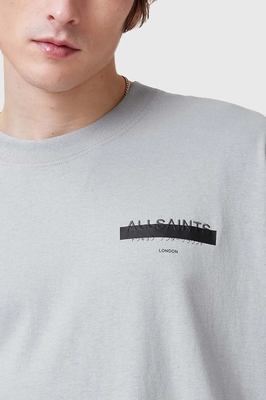 Ρούχα Βαμβακερό μπλουζάκι AllSaints REDACT SS CREW M002PC γκρί