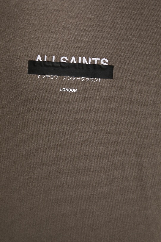 Памучна тениска AllSaints REDACT SS CREW M002PC зелен