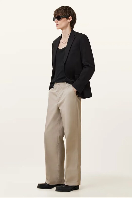 AllSaints top bawełniany EDWARDS VEST czarny M008JB