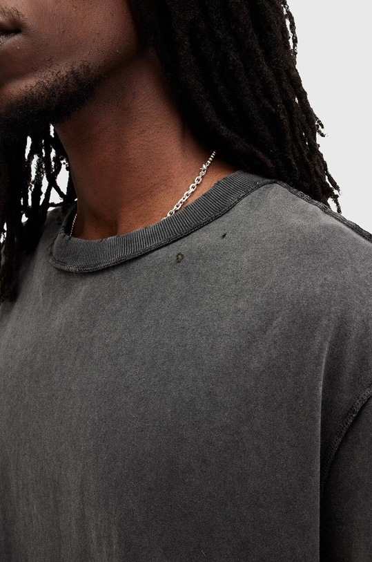 AllSaints tricou din bumbac HEATH SS CREW M013JA negru AW24