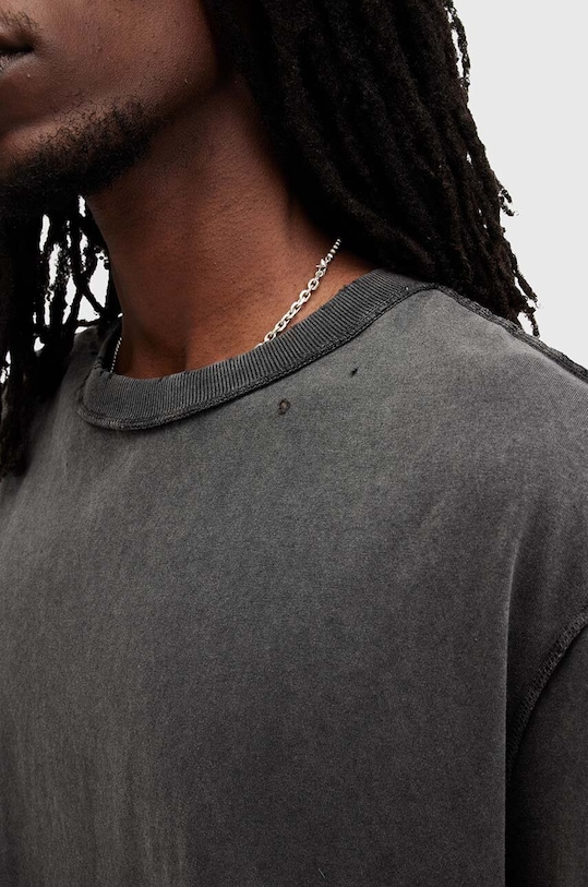 AllSaints tricou din bumbac HEATH SS CREW M013JA negru AW24