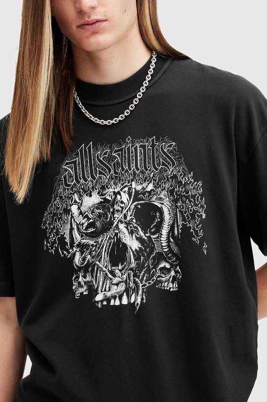 AllSaints tricou din bumbac MORPH SS CREW M022PB negru AW24
