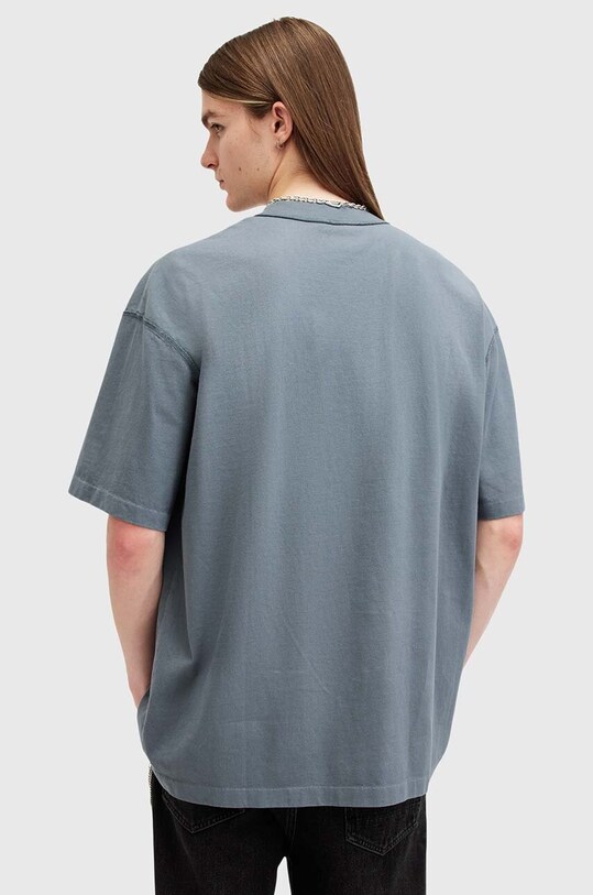 Одежда Хлопковая футболка AllSaints ISAC SS CREW M024JB голубой