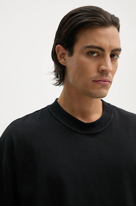 AllSaints tricou din bumbac ISAC SS CREW negru M024JB