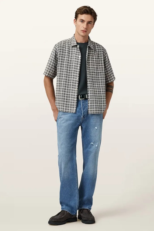 Pamučna majica AllSaints BODEGA SS CREW M026JB siva