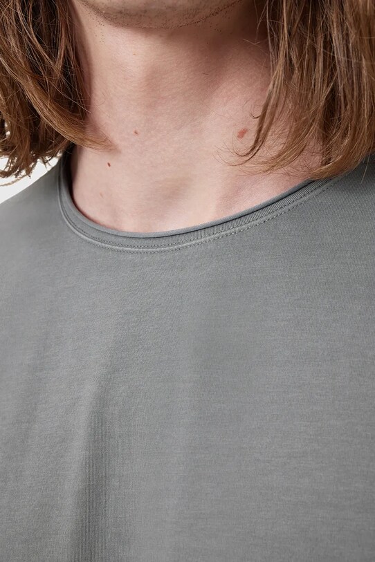Хлопковая футболка AllSaints BODEGA SS CREW серый M026JB