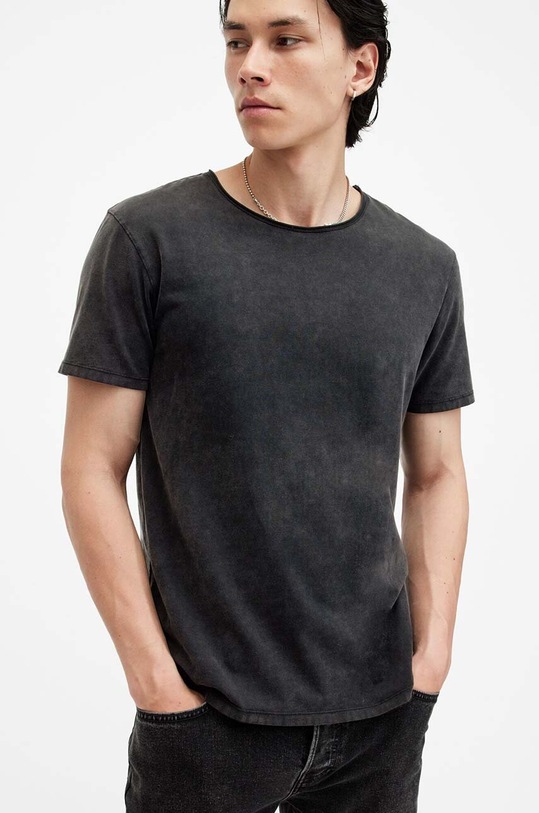 AllSaints tricou din bumbac BODEGA SS CREW M026JB negru SS25