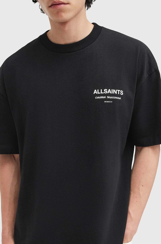 AllSaints t-shirt bawełniany SANCTUM SS CREW czarny M068PB