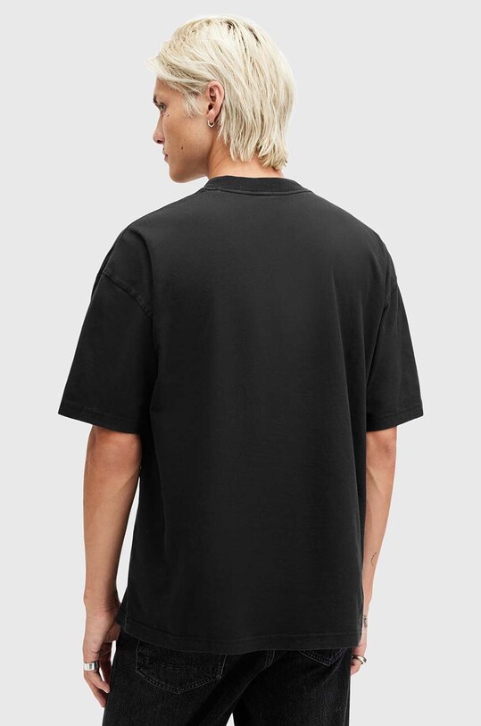 Oblečenie Bavlnené tričko AllSaints BONES SS CREW M073PB čierna