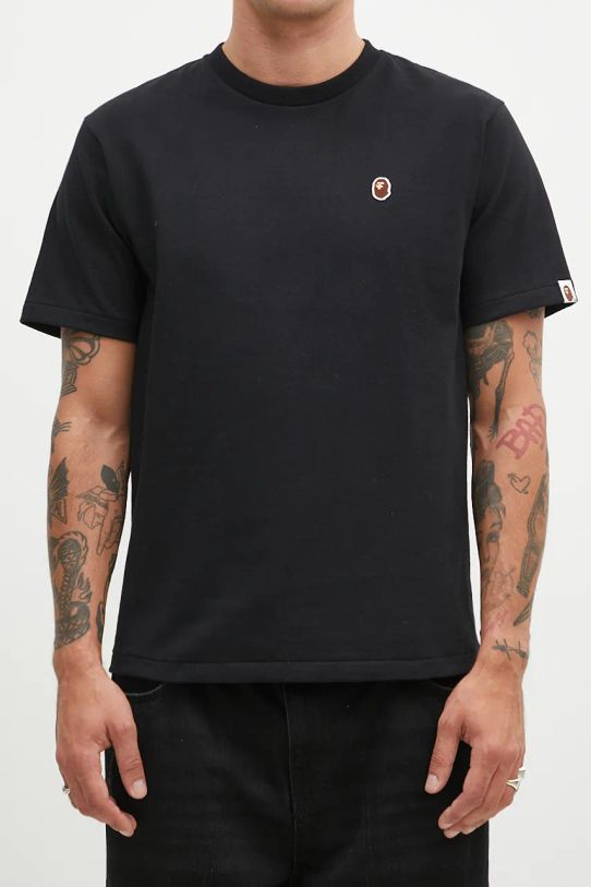 A Bathing Ape cotton t-shirt One Point black 1K80110004